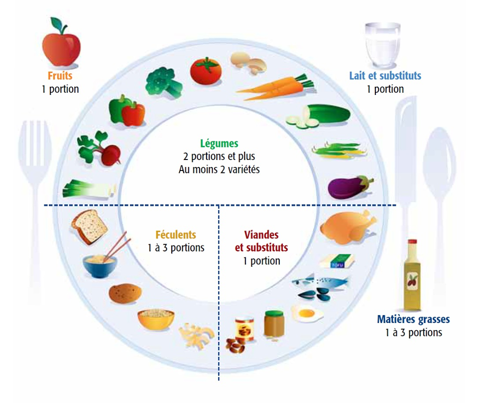 Assiette de contrôle des portions pour une alimentation saine