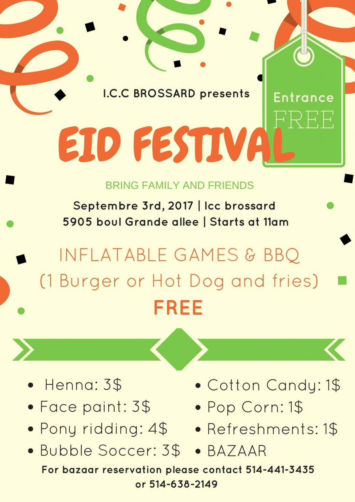 4 Endroits où fêter Eid ElAdha à Montréal en famille Olive et Érable