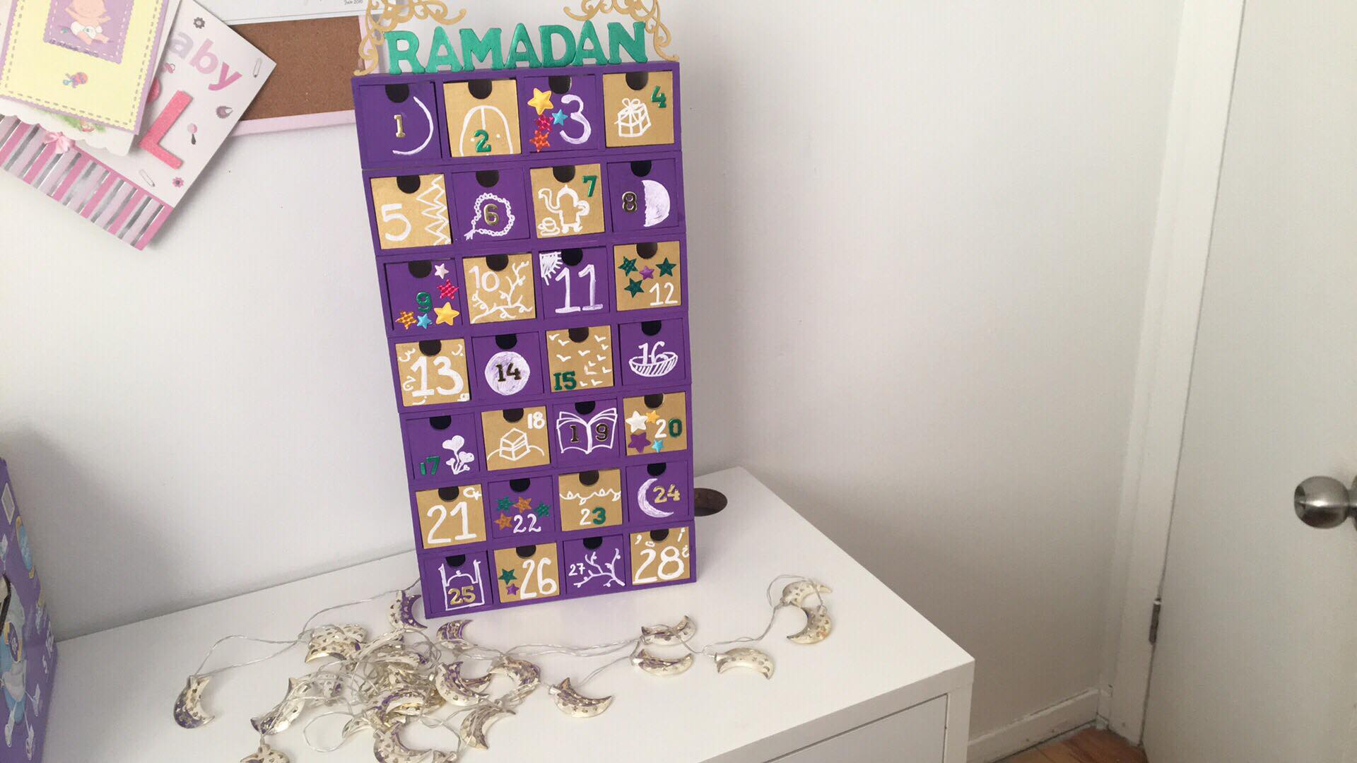 Calendrier Ramadan pour Enfants, Calendrier Ramadan en Bois de